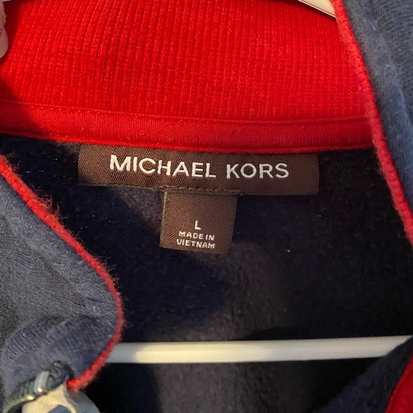 Authentic Michael Kors Mens Navy Blue Pullover - Picture 4 of 4